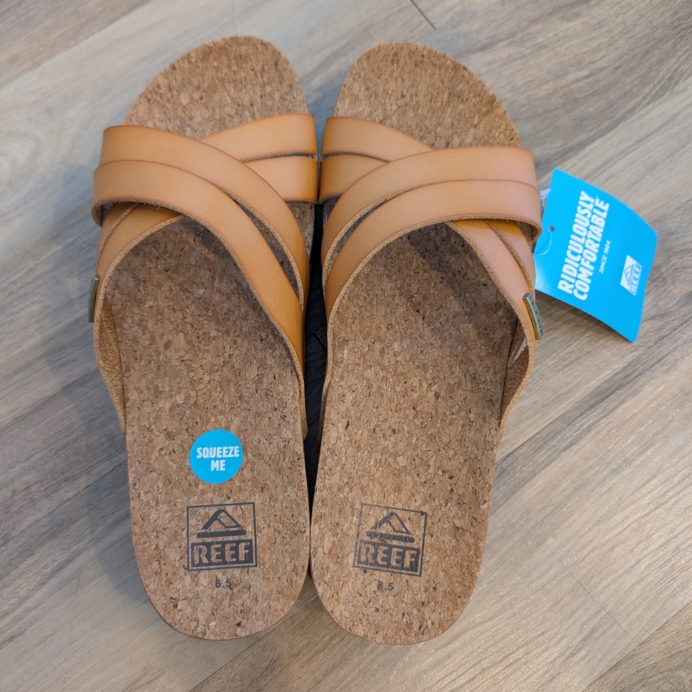 Reef Cork Sandals with Tan Straps